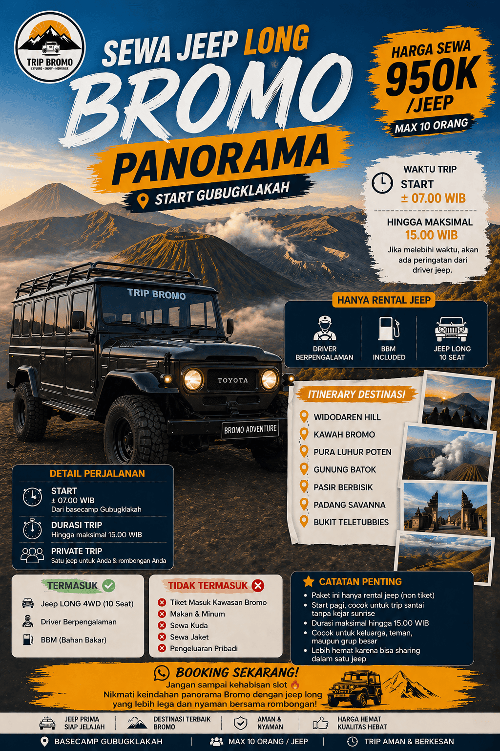 Sewa Jeep Long Bromo Panorama