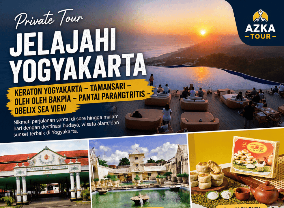 Private tour : Keraton Yogyakarta- Tamansari - Oleh Oleh Bakpia - Pantai Parangtritis - Obelix Sea View